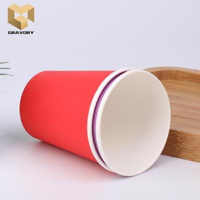 China China Best Price Disposable Paper Cup Manufacturer In Anhui 8oz Biodegradable Disposable Paper Cups Red for sale