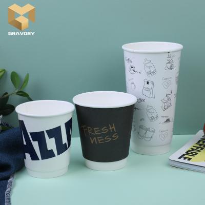 China Cheap Disposable Disposable Paper Cups Logo Custom Catering Printed Paper Coffee Cups for sale