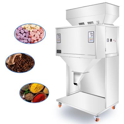 China Food Fast Speed High Accuracy Semi-Automatic Quantitative Weighing Filling Packing Machine Granules Detergent Powders Foods Herbal Te for sale