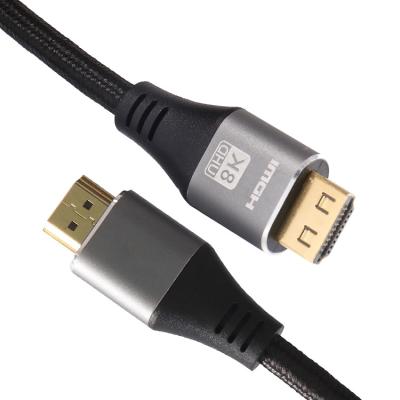 China Free Sample COMPUTER Locking 8K HDMI 2.1 Cable With Best Price, Wholesales 6ft Ultra HD 2.1 Cord 8k60hz 4k120hz 48Gbps Braided Cable for sale