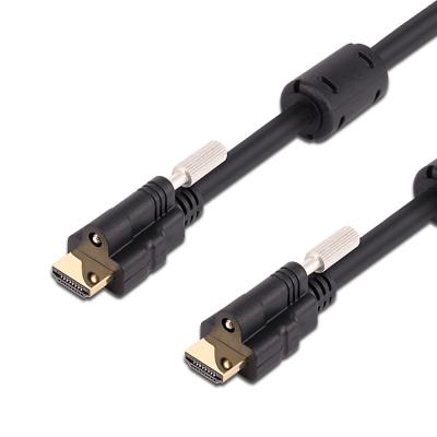 China Best selling COMPUTER FARSINCE HDMI 2.0 male to male lock cable with lock screw industrial hdmi connector for sale