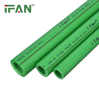 China IFAN High Quality Green PN12.5 Cold Water Pipe 20mm 25mm 32mm PPR Pipe Manufacturers Plastic Tube for sale