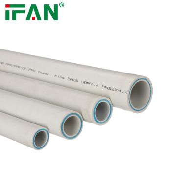 China IFAN High Quality Gray Hot Cold Water Supply PPR Piping Plastic Tube PN25 Full Size Plumbing PPR Pipe for sale