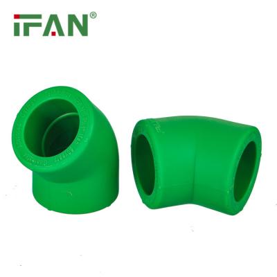 China Customized Elbow Water Pipe 45 Degree PPR Adapter PN25 PPR Pipe Fitting for sale