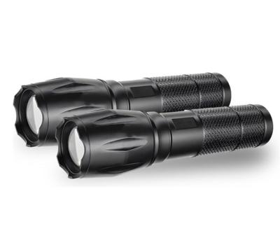 China Military flashlight - Flashlight Led - 1000m - Aluminum - 2 pack - Black for sale