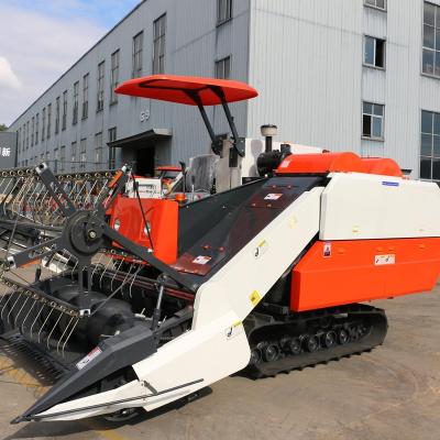 China New designed rice cab with AC, rubber track, self-propelled transverse combine harvester for sale