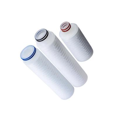 China Lance High Capacity OEM 5/10/20/30/40 Inch 0.04 Micron PE Membrane Pleated Filter For Liquid Filtration for sale