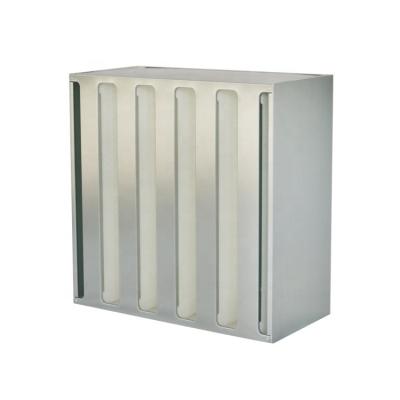 China General Ventilation Filter V-bank Pharmaceutical Box Shaped General Filter For Large Air Volume for sale