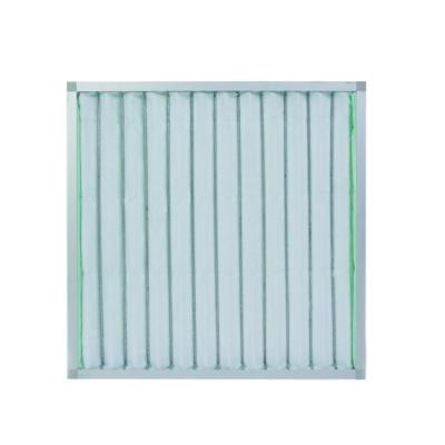 China Small Volume Compact Structure Pharmaceutical Panel Air Filter With Galvanized Iron Aluminum Carton Frame for sale