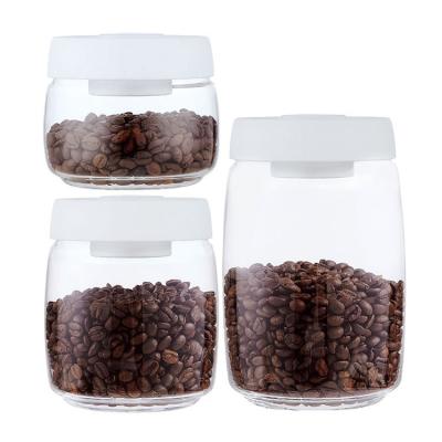 China Viable Kitchen Coffee Beans Glass Food Storage Vacuum Sealed Vacuum Sealed Moisture Proof Fresh Storage Jar for sale