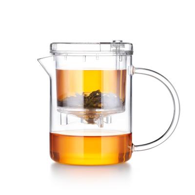 China WITH LID 350ml Split Press Kettle With Filter Tea Brew Tool Heat Resistant Glass Water Cup Exquisite for sale