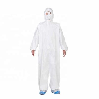 China White High Quality Microporous Membrane Comfortable Breathable Coverall Without Foot Cover for sale