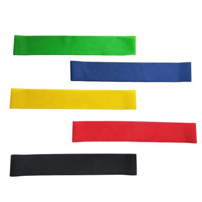 China Custom Printed Eco-Friendly Gym Logo Mini Yoga Stretch Band Latex Exercise Loop Band Resistance Band Sets for sale