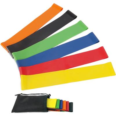 China Custom Printed Mini Fitness Gym Logo Yoga Stretch Band Latex Exercise Loop Band Resistance Band Sets for sale