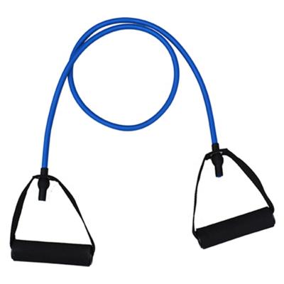 China Yoga Pilates ABS Exercise Tube Workout Fitness Kits Resistance Band Elastic Tubing Bands Exercise Latex Tube Set With Foam Handles for sale