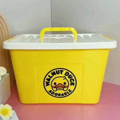 China Portable Baby Plastic Viable Toy Storage Boxes Wardrobe Trash Bins Clothes Containers With Lids Plastic Storage Boxes for sale