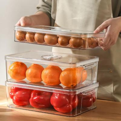 China Multifunctional Freshness Keeping Storage Freezer Box Fridge Storage Containers With Handle Kitchen Organizer Fridge Freezer Storage for sale