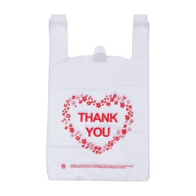 China T-shirt Factory Supply Custom Supermarket Compostable and Biodegradable Bag for sale