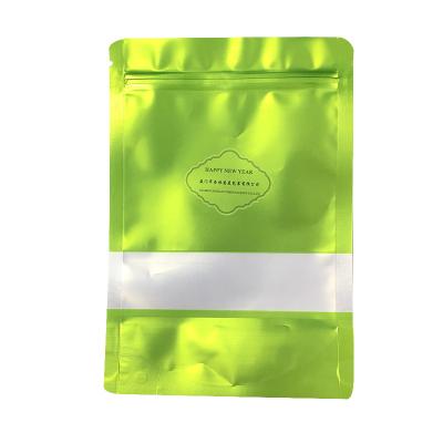 China Wholesale Green Smell Barrier Proof Aluminum Foil Mylar Bag Resealable Food Bag for sale