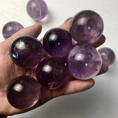 China Wholesale High Quality Natural Purple Amethyst Ball China Quartz Crystal Sphere Healing for sale