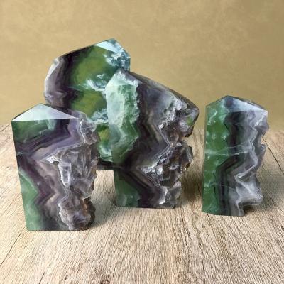 China High Quality Natural Green Raw Fluorite Rough Stone Point China Quartz Crystal Tower for sale