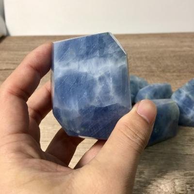 China China hand carved natural healing blue calcite celestite crystal quartz cube freeform stone for sale