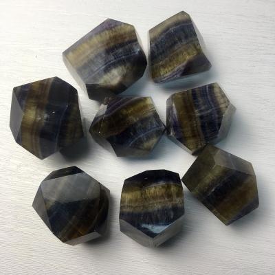 China China Hand Carved Natural Fluorite Healing Stone Quartz Freeform Crystals for sale