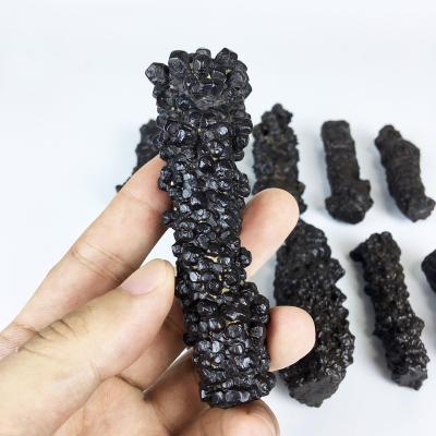 China Natural Carbonado Iron Ore China Black Gemstone Egyptian Raw Crystal Stone For Sale for sale