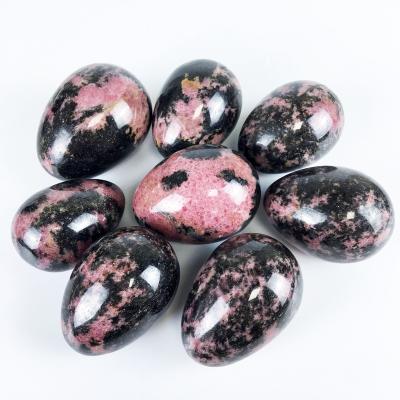 China China New Arrival Natural Quartz Crystal Rhodonite Gemstone Egg Shape For Sale for sale