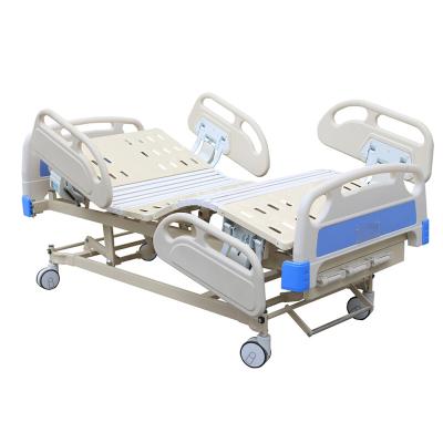 China Metal Hospital Use Deluxe Three Manual Crank Care Bed for sale