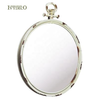 China IVYDECO Eco-Friendly Antique Inspired Mirror Farmhouse Metal Framed Wall Accent Mirror for sale