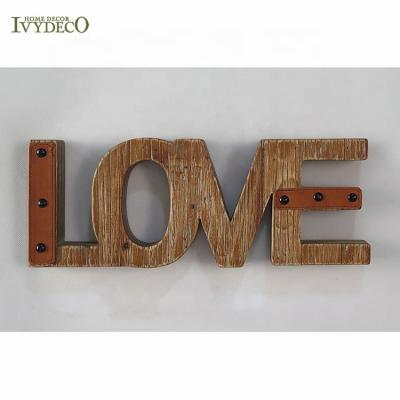 China Europe IVYDECO Manuscript Wooden Crafts Solid Wooden Letters Hanging DIY Color Wooden Letters Carving Crafts Home Decorating Accessories for sale