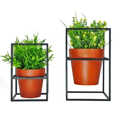 China IVYDECO Eco-Friendly Modern Loft Style Metal Decoration Plant Pots Racks Minimalist Design For Succulent Pot for sale