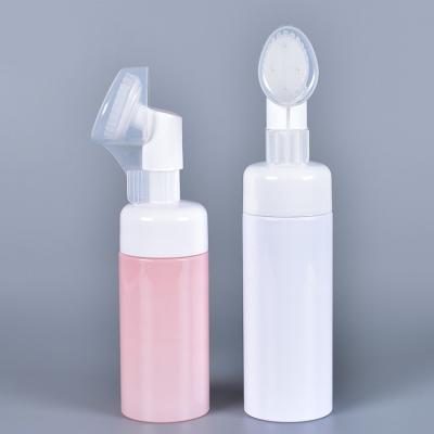 Cina 100 ml 150 ml Bottiglia di schiuma di plastica rosa vuota lavaggio a mano Bottiglia di schiuma con spazzola in vendita