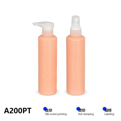 China Botelha de spray de névoa facial de plástico PE Botelha de spray de 200 ml com impressão na tela à venda