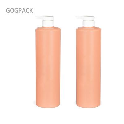 China Customization 500ml HDPE Plastic Pump Bottle Shampoo Empty Shower Gel Bottles for sale