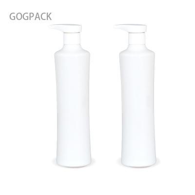 China 350ml Square HDPE Plastic Shampoo Container Body Lotion Pump Bottle 24/410 Neck for sale