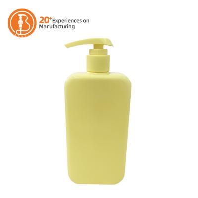 Chine Pompes de lotion jaune 500 ml pour le gel de douche et le shampooing à vendre