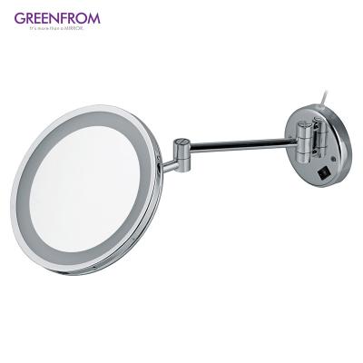 China LED Mirror China Supplier Bathroom Accessories Modern Wall Mounted Magnifying Bath Mirror for sale