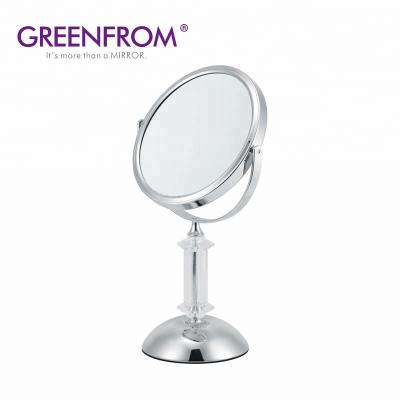 China Desktop Mirror 7 Inch Double Sided Magnifying Chrome Table Mirror For Beauty Makeup for sale