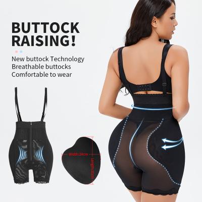 China Hot Selling Breathable Buttocks Padded Body Shaper Enhance Slimming Zipper Tummy Waist Trainer Women Buttocks Shaping Slim Waist Pants for sale