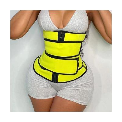 China Amazon Antibacterial Wholesale Women Neoprene Custom Logo Fitness Waist Trainer Reinforce Elasticity Corset Zipper Shapewear for sale