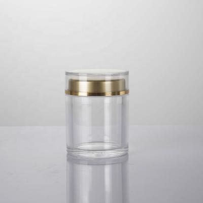 China Medicine Customized Transparent Sealed Food Bottle Health Products Bottle Acrylic Jar With Double Lid for sale