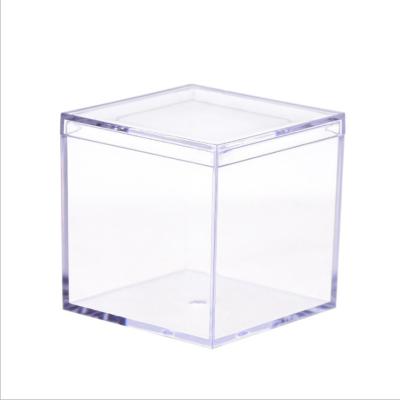 China Recyclable Factory Wholesale Custom Square Shape Various Sizes Clear Plastic Acrylic Candy Weeding Box for sale