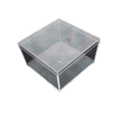 China Customized 170ml Clear Acrylic Plastic Plastic Candy Container Box Recyclable PS Small Storage Boxes for sale