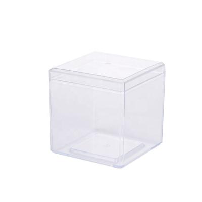 China High Quality Recyclable Small Mini Plastic 160ml Candy Box Gummy Cake Box Gift Acrylic Box For Food Packaging for sale