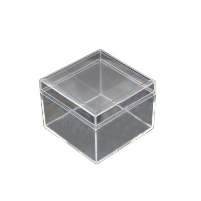 China Wholesale Recyclable Square Clear Plastic Candy Box Wedding Food Grade Box Candy Plant Transparent PS Box for sale