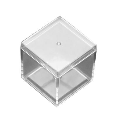 China 3.3cm transparent plastic small box PS food grade jewelry specimen collection square box mini square recyclable for sale