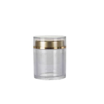 China Medicine Customized Transparent Sealed Food Bottle Health Products Bottle Acrylic Jar With Double Lid for sale