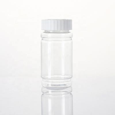 China Medicine Tablet Pill Vitamin Packer Bottles PEE 175cc Clear Plastic Medical Bottle With Screw Cap for sale